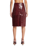 Red Python-Printed Skirt | PDP | Antonia