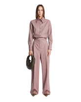 Mauve Melange Tailored Pants | PDP | Antonia