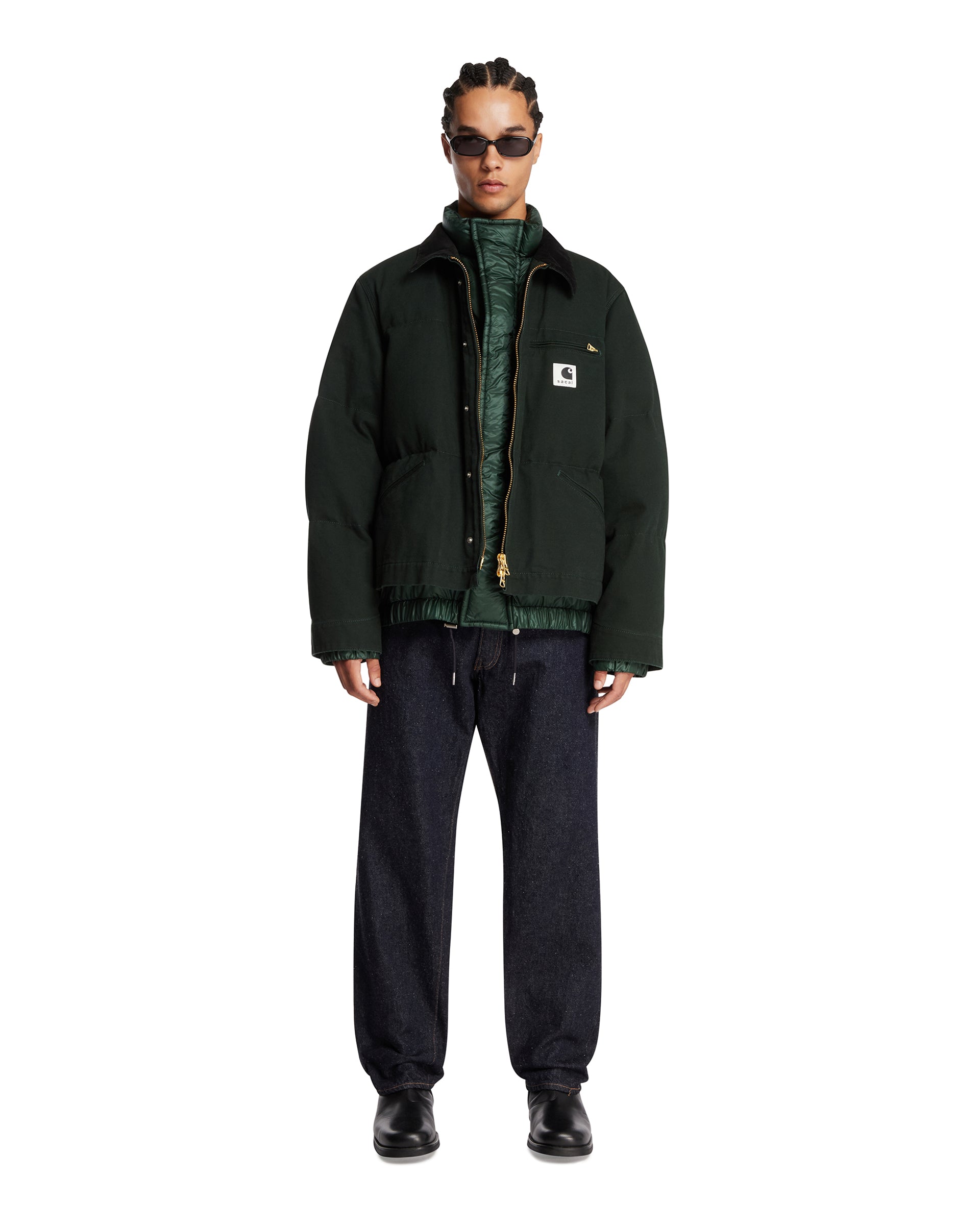 Sacai x Carhartt Green Padded Jacket | SACAI - Antonia