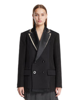 Black Double-Breasted Tailored Blazer | PDP | Antonia