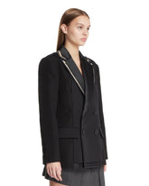 Black Double-Breasted Tailored Blazer | PDP | Antonia