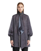 Blue Printed Tailored Shirt | PDP | Antonia