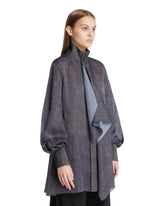 Blue Printed Tailored Shirt | PDP | Antonia