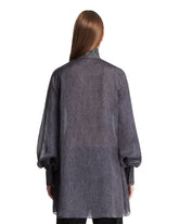 Blue Printed Tailored Shirt | PDP | Antonia