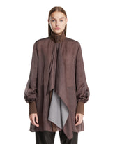 Brown Printed Tailored Shirt | PDP | Antonia