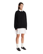 White and Blue Cotton and Knit Dress | PDP | Antonia