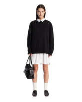 White and Blue Cotton and Knit Dress | PDP | Antonia