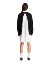 White and Blue Cotton and Knit Dress | PDP | Antonia