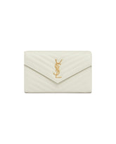 White Classic Cassandre Chain Wallet | PDP | Antonia