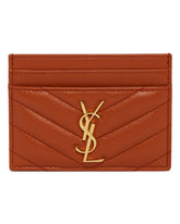 Orange Cassandre Leather Card Holder | PDP | Antonia