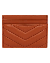 Orange Cassandre Leather Card Holder | PDP | Antonia