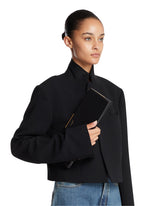 Black Large Midnight Leather Clutch | PDP | Antonia