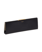 Black Large Midnight Leather Clutch | PDP | Antonia