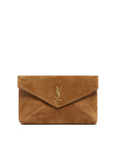 Brown Large Cassandre Envelope Clutch | PDP | Antonia