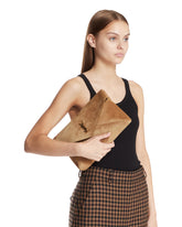 Brown Large Cassandre Envelope Clutch | PDP | Antonia