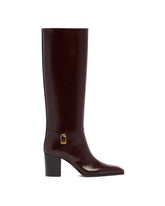 Brown Julia Leather Boots | SAINT LAURENT | All | Antonia