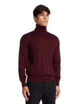 Burgundy Wool Turtleneck Sweater | PDP | Antonia