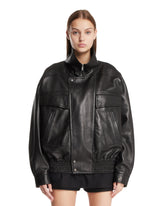 Black Leather Bomber | PDP | Antonia