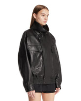 Black Leather Bomber | PDP | Antonia