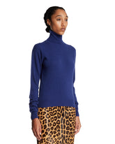 Maglione A Collo Alto In Cashmere Blu | PDP | Antonia