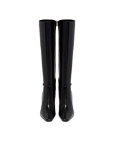 Black Francoise Leather Boots | PDP | Antonia