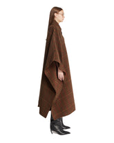 Beige Plaid Wool Cape | PDP | Antonia