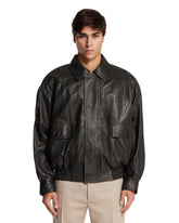 Bomber A Palloncino In Pelle Nero | PDP | Antonia