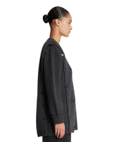 Gray Wool and Cashmere Buttoned Sweater | PDP | Antonia