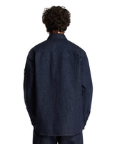 Dark Blue Cotton Denim Shirt | PDP | Antonia