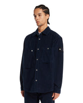 Blue Ribbed Cotton Shirt | PDP | Antonia