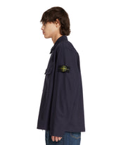 Blue Cotton Zip Overshirt | PDP | Antonia