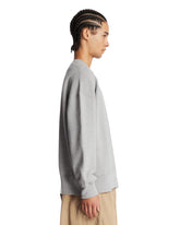 Gray Cotton Crewneck Sweatshirt | PDP | Antonia