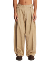 Beige Wide Cotton Trousers | PDP | Antonia