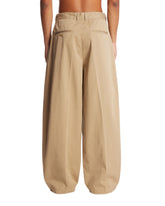 Beige Wide Cotton Trousers | PDP | Antonia
