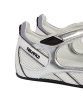 Silver and White Flat Floor 01 Ballerinas | PDP | Antonia