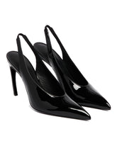 Black Viper Slingback Pumps | PDP | Antonia
