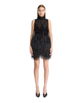Black Feather Mini Dress | PDP | Antonia