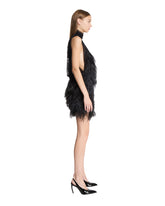 Black Feather Mini Dress | PDP | Antonia