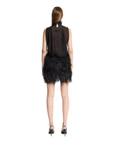 Black Feather Mini Dress | PDP | Antonia