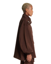 Brown Cotton Anorak Sweatshirt | PDP | Antonia