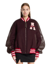 Purple Wool Cloth Bomber Jacket | PDP | Antonia