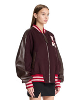 Purple Wool Cloth Bomber Jacket | PDP | Antonia