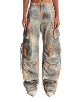 Gray Camouflage Fern Cargo Jeans | PDP | Antonia