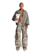 Gray Camouflage Fern Cargo Jeans | PDP | Antonia