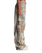 Gray Camouflage Fern Cargo Jeans | PDP | Antonia