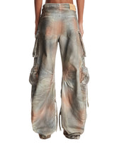 Gray Camouflage Fern Cargo Jeans | PDP | Antonia