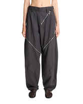 Gray Parachute Zip Trousers | PDP | Antonia
