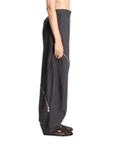 Gray Parachute Zip Trousers | PDP | Antonia
