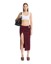 Burgundy Midi Skirt | PDP | Antonia