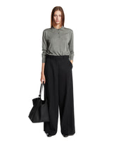 Gray Long-Sleeve Silk Polo | PDP | Antonia